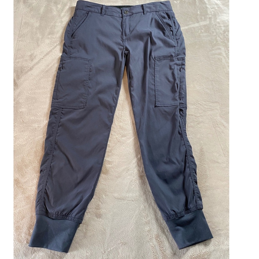 Prana Kanab Tapered Joggers Gray Cargo Hiking Climbing Pants Womens 6 Gorpcore